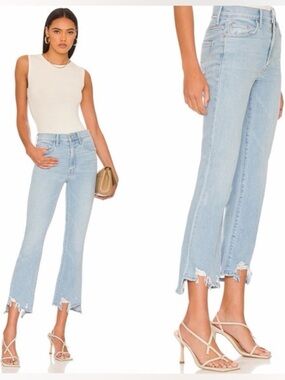 MOTHER denim Insider Crop Step Chew jeans